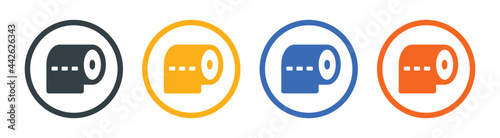 Toilet paper rolls icons. Vector illustration