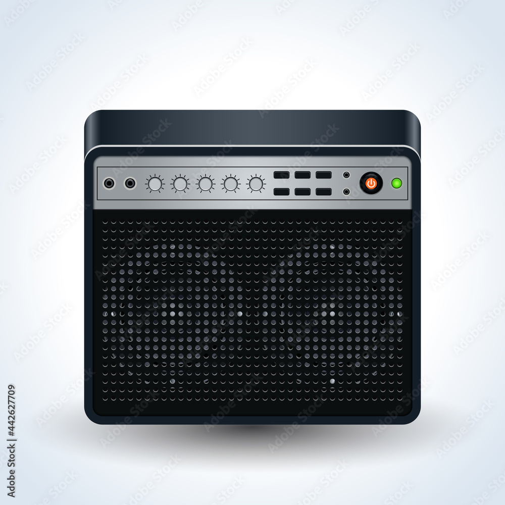 Guitar amplifier realistic vector icon Guitar amplifier realistic vector icon