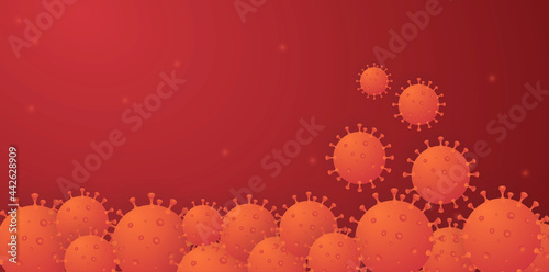 virus in red danger theme medicine vaccine corona sars cov