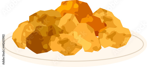 ヴィーガン・菜食主義者のための代用肉のイラスト