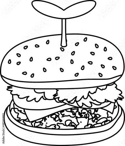 ヴィーガン・菜食主義者のための代用肉のイラスト