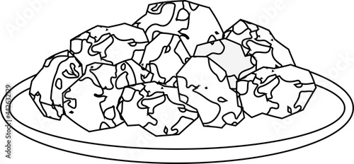 ヴィーガン・菜食主義者のための代用肉のイラスト
