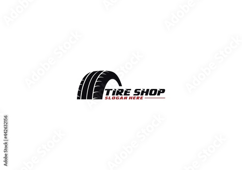 logo for tire shop or tire production