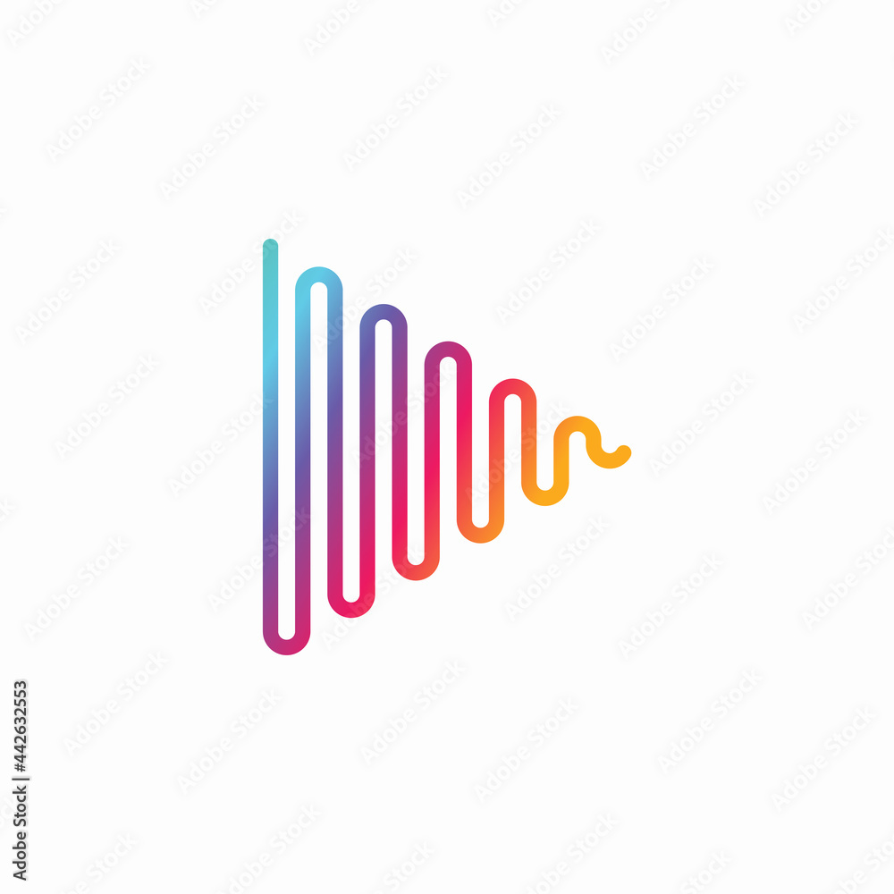 Digital pulse video play logo template design Digital pulse video play logo template design
