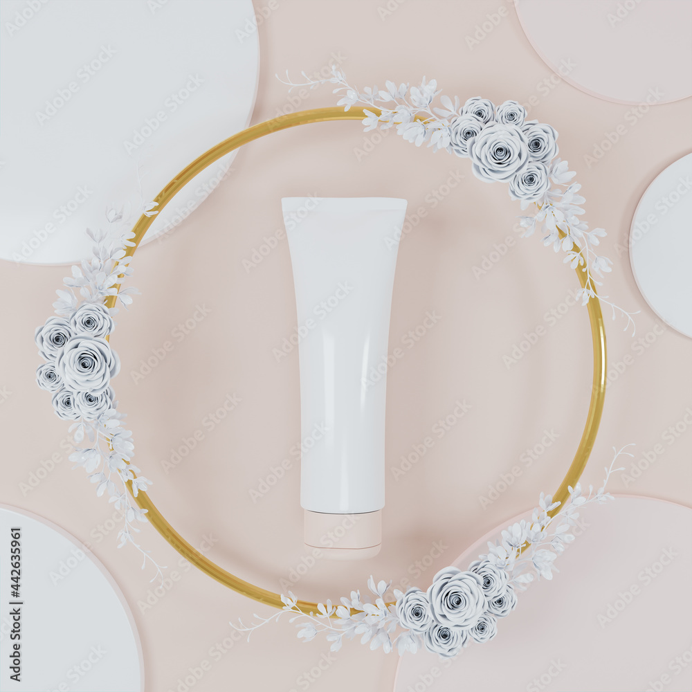 A squeeze tube for applying creams or cosmetics. A squeeze tube for applying creams or cosmetics.