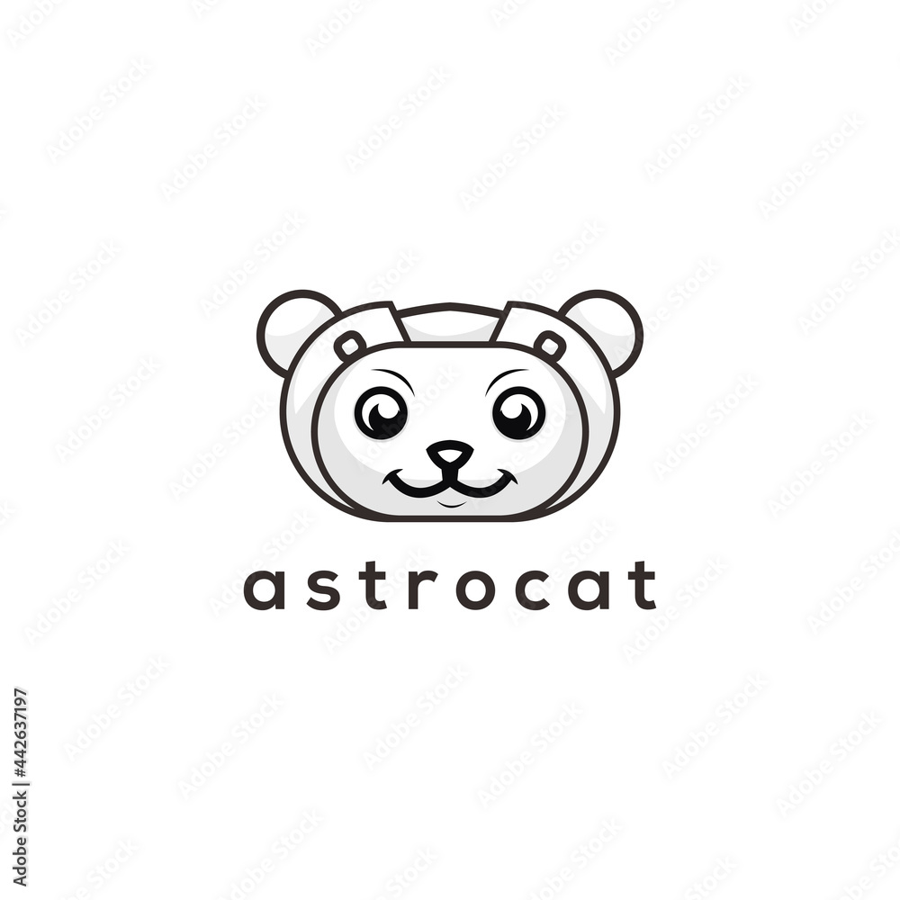 astro cat cute logo design ilustration astro cat cute logo design ilustration