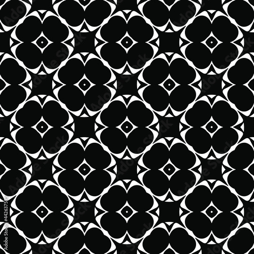 Seamless vector pattern in geometric ornamental style. 