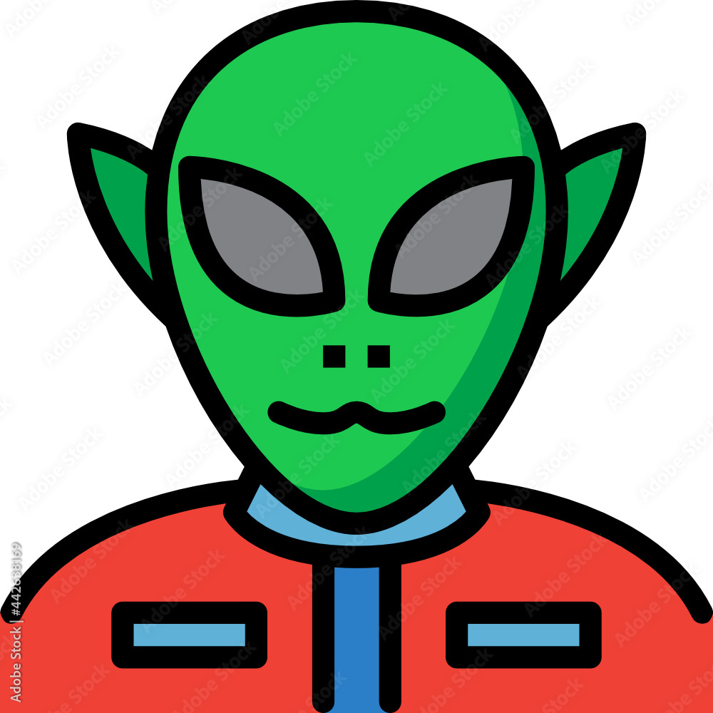 alien color outline icon alien color outline icon