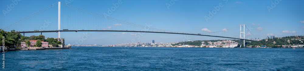 Istanbul - Turkey - 07.16.2021: Bosphorus Bridge
