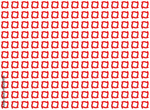 The red square frame pattern is a pattern.