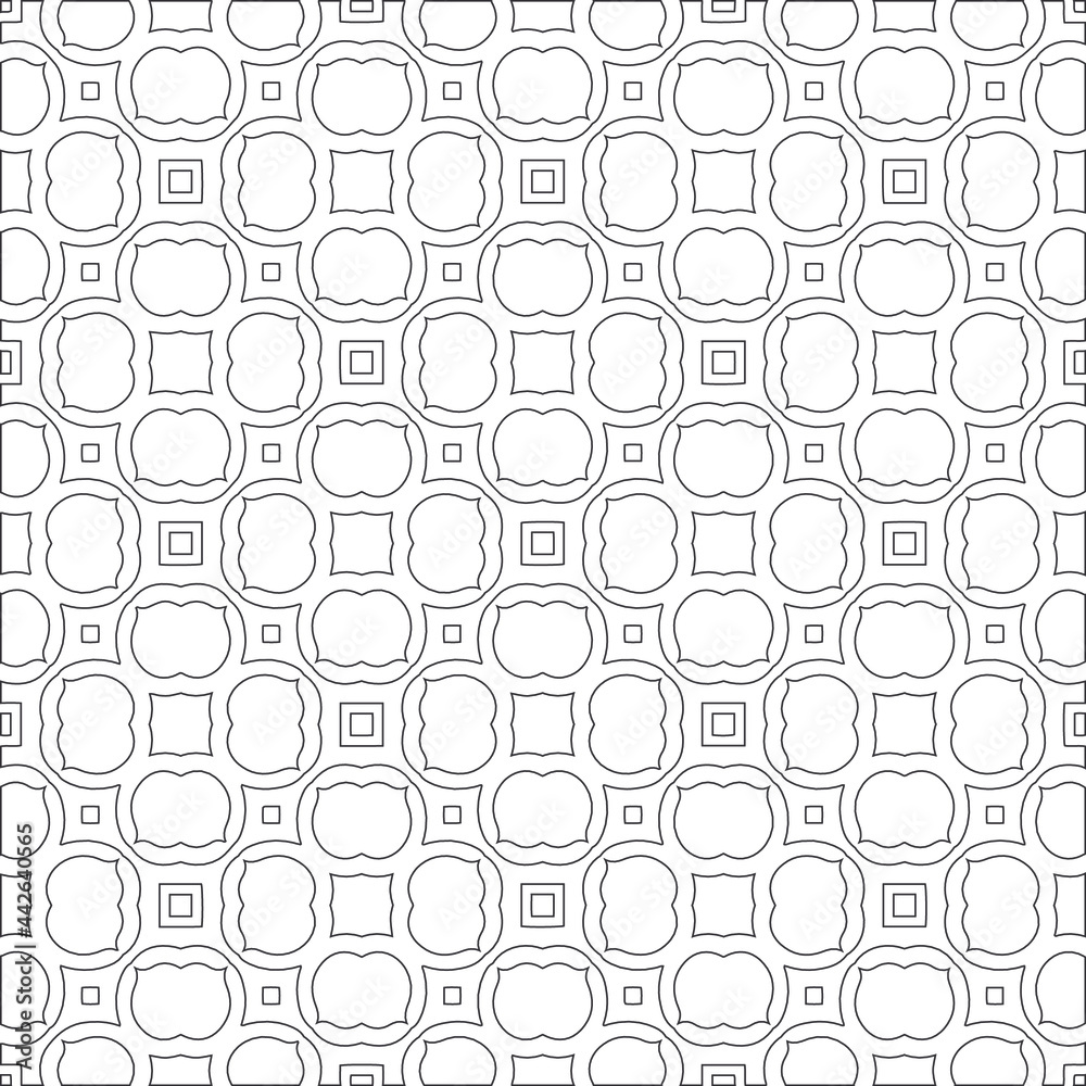 Vector pattern with symmetrical elements . Modern stylish abstract texture. Repeating geometric tiles from 

striped elements.Black and white pattern.