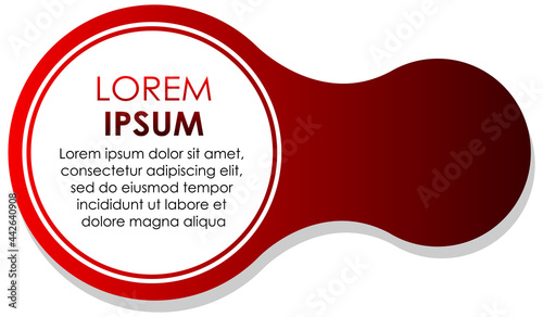 Circle red gradient abstract banner template