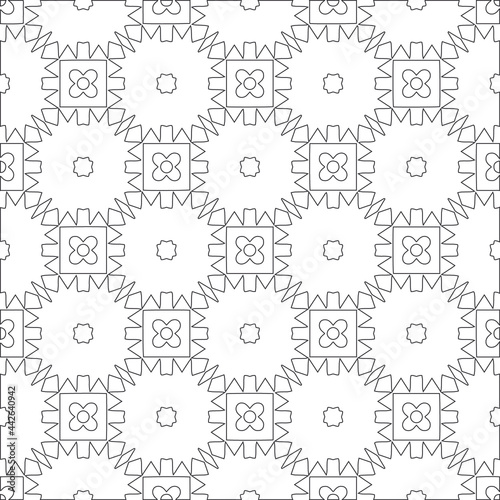 Vector geometric pattern. Repeating elements stylish background abstract ornament for wallpapers andbackgrounds. Black and white colors 
