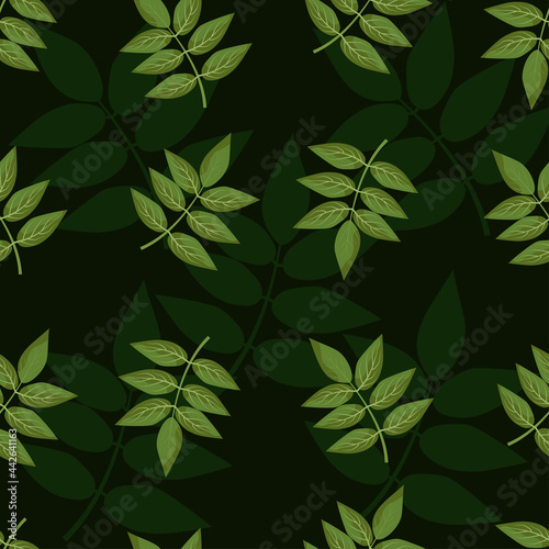 Art & Illustration green leaf seamless pattern