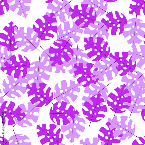 Art & Illustration purple leaf seamless pattern