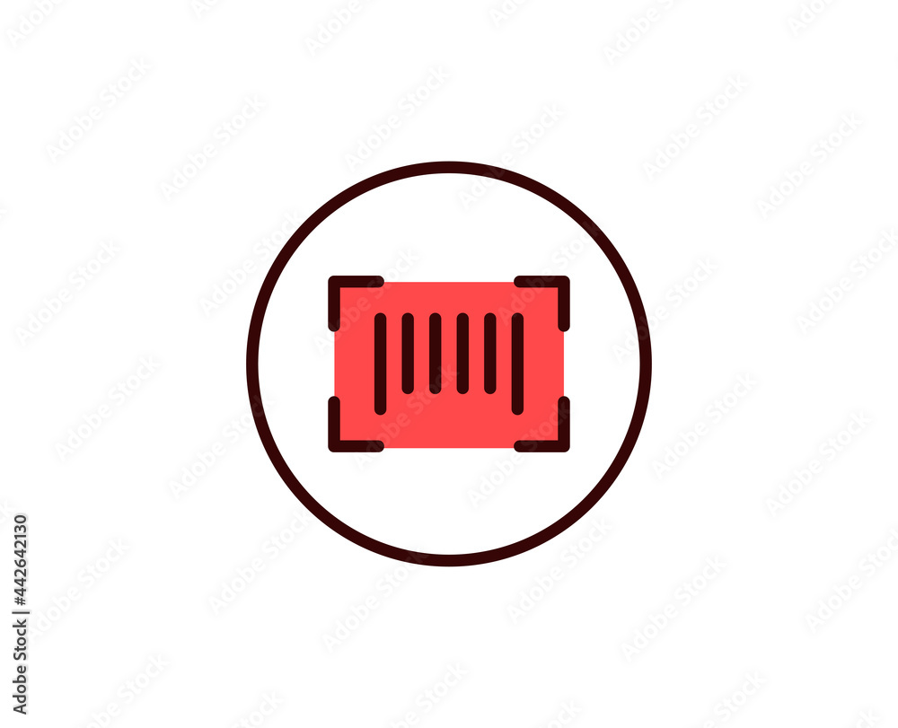 Barcode line icon. Vector symbol in trendy flat style on white background. Commerce sing for design. Barcode line icon. Vector symbol in trendy flat style on white background. Commerce sing for design.