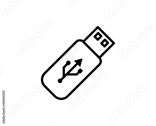 Usb flash line icon