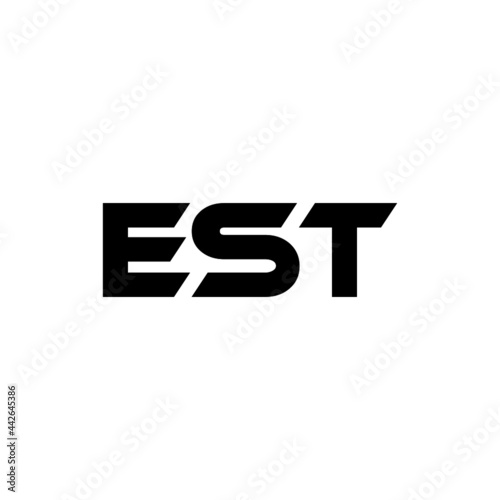 EST letter logo design with white background in illustrator, vector logo modern alphabet font overlap style. calligraphy designs for logo, Poster, Invitation, etc.