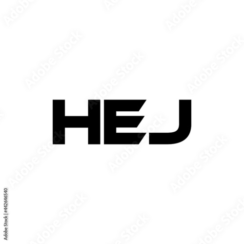 HEJ letter logo design with white background in illustrator, vector logo modern alphabet font overlap style. calligraphy designs for logo, Poster, Invitation, etc.

