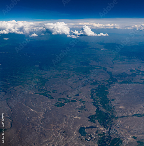 Aerial view of Horse Creek in Wyoming