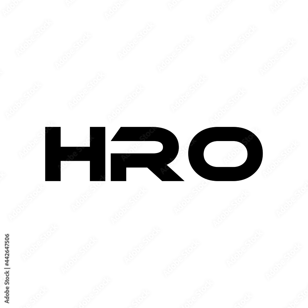 HRO letter logo design with white background in illustrator, vector