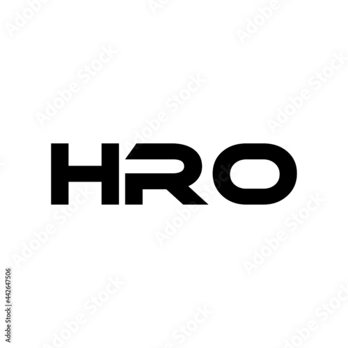 HRO letter logo design with white background in illustrator, vector logo modern alphabet font overlap style. calligraphy designs for logo, Poster, Invitation, etc. photo