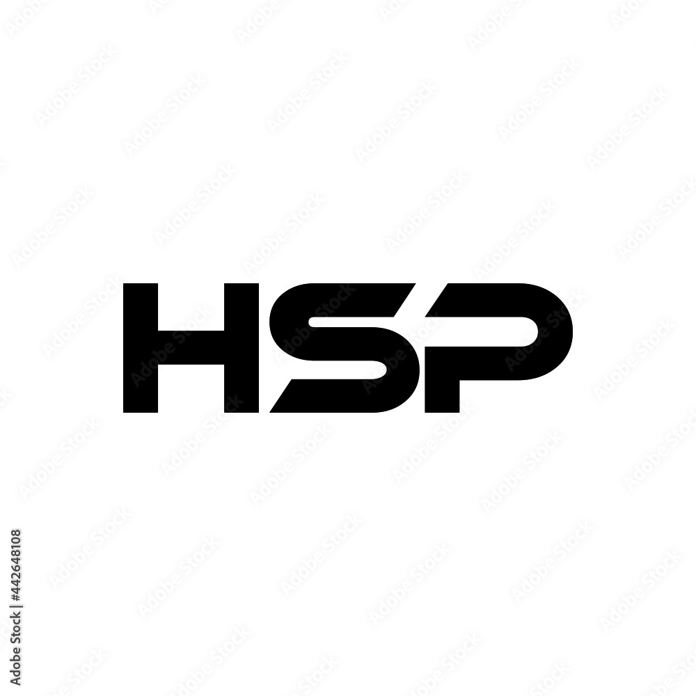 HSP letter logo design with white background in illustrator, vector logo modern alphabet font overlap style. calligraphy designs for logo, Poster, Invitation, etc.	