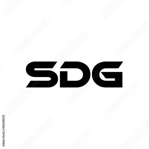 SDG letter logo design with white background in illustrator, vector logo modern alphabet font overlap style. calligraphy designs for logo, Poster, Invitation, etc.