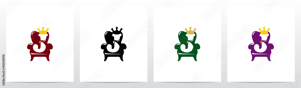 Sitting On A Throne With Crown Letter Logo Design J Sitting On A Throne With Crown Letter Logo Design J