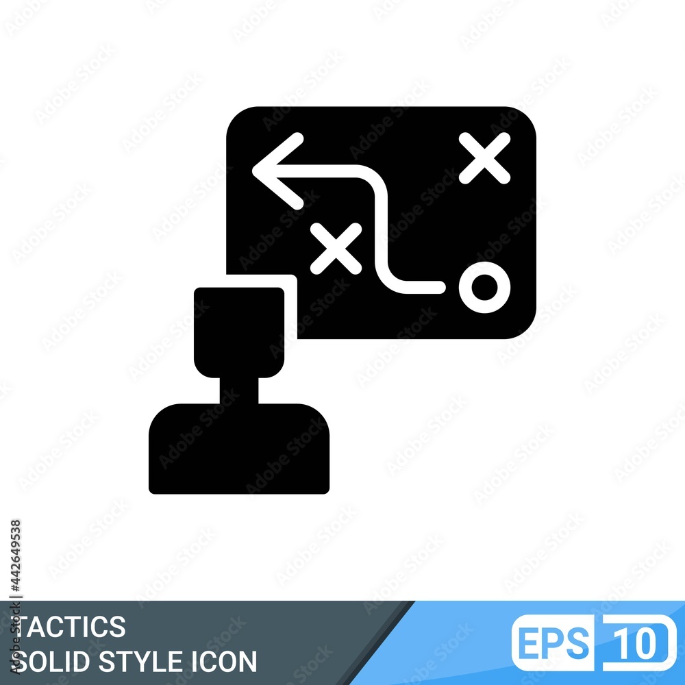 Obraz premium Strategy solid icon isolated on white background. EPS 10