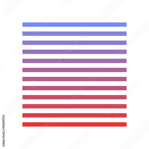 Red and blue gradient lines. Colorful lines with gradient color blend.