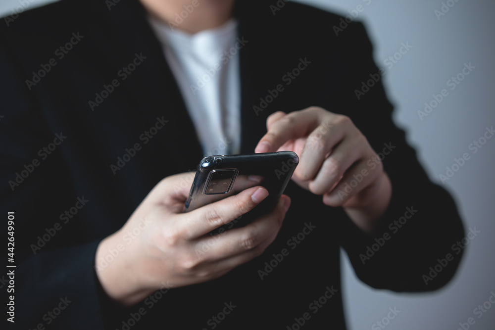 businessman using a mobile smartphone. Communication, online network, telecommunication technology concept. businessman using a mobile smartphone. Communication, online network, telecommunication technology concept.