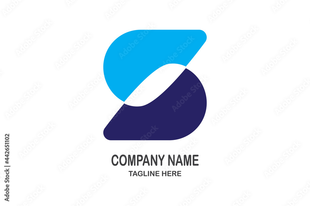S Letter Initial logo. Abstract Modern duo tone typography vector design template S Letter Initial logo. Abstract Modern duo tone typography vector design template
