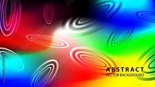 Abstract colorful oval background with gradient color - vector