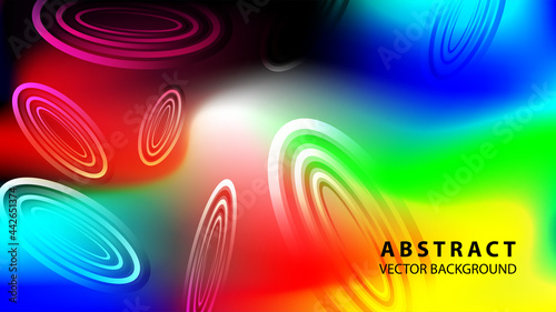 Abstract colorful oval background with gradient color - vector