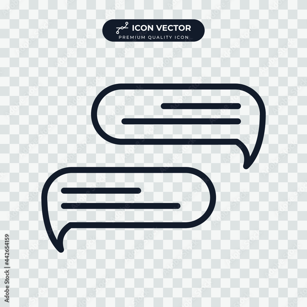dialogue, bubble chat icon symbol template for graphic and web design collection logo vector illustration