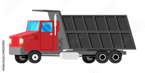 Tipper Truck Isolated on White.
