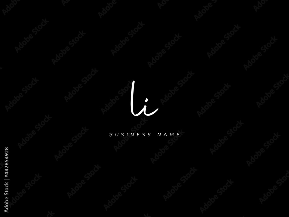 Letter LI Logo, signature li logo icon vector for your business - obrazy, fototapety, plakaty 