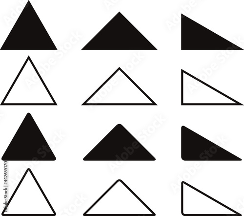 三角形のベクターアイコンセット