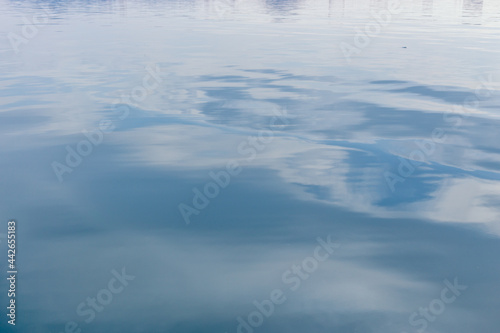 clouds reflection in the water
