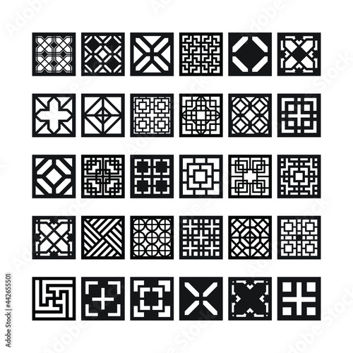laser cut square coaster vector illustration design bundle
