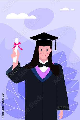 Vector character illustration of graduation season