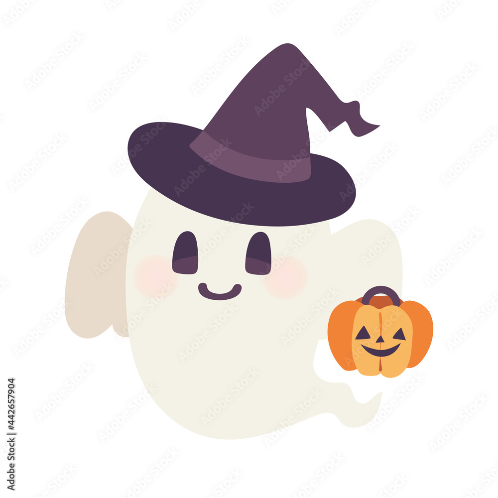 ハロウィンのお化けのイラスト