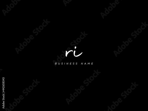 Letter RI Logo, signature ri logo icon vector for your business