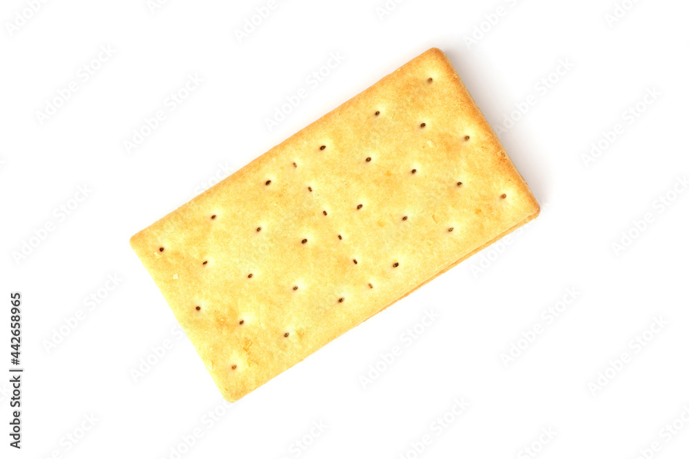 cracker sandwich isolated on white fresh bakery