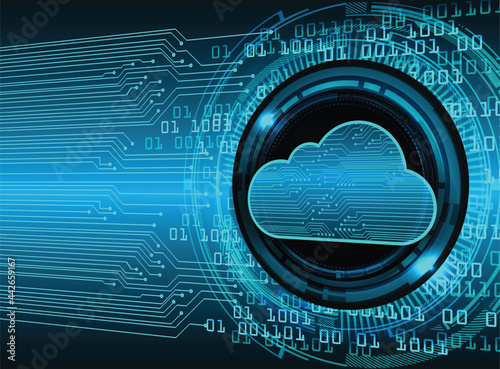 cloud computing circuit future technology concept background