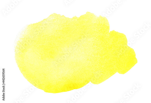 Abstract yellow watercolor background. Watercolor spot for text, copy space