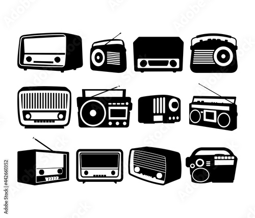 Vintage radio for sign, symbol, icon, logo or any design you want