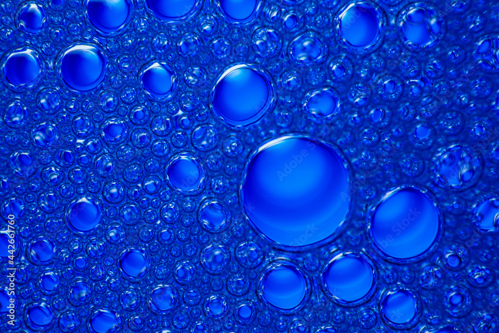 Water drops on blue background Water drops on blue background