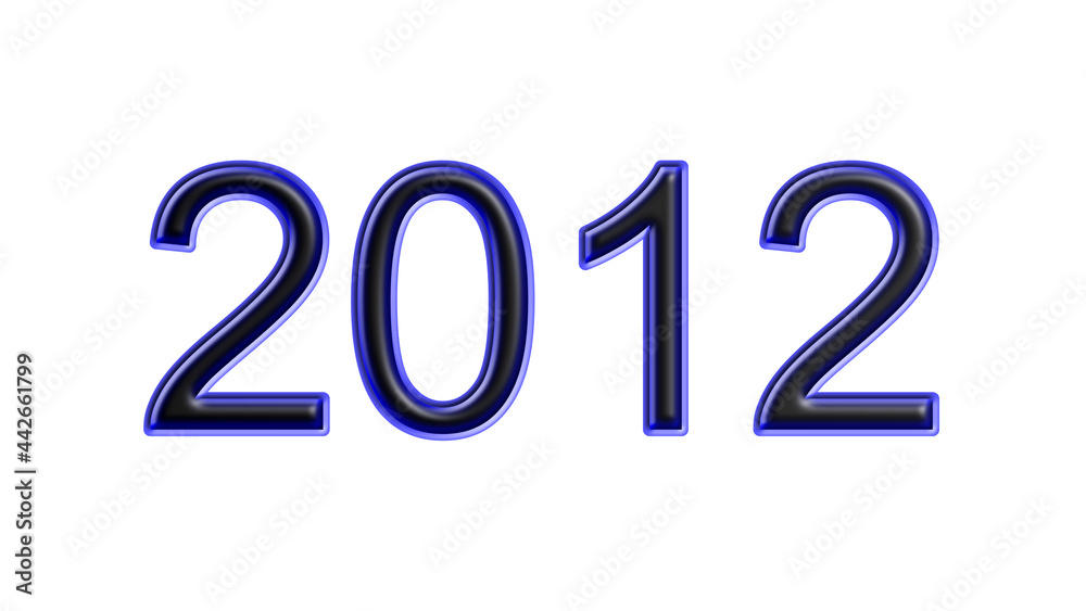 blue 2012 number 3d effect white background blue 2012 number 3d effect white background